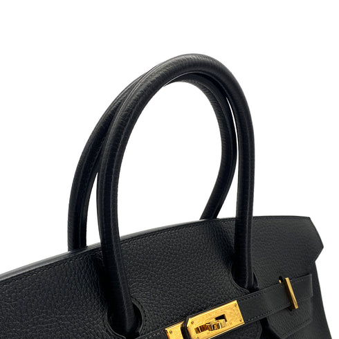 HERMES BIRKIN 35 BLACK ARDENNES HAND BAG 1996 CIRCLE Z GOLD HARDWARE 90318192
