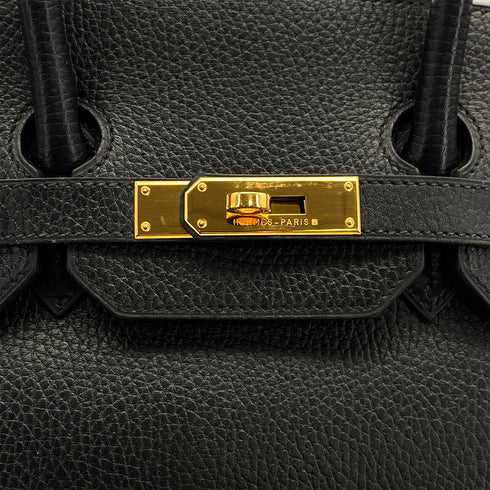HERMES BIRKIN 35 BLACK ARDENNES HAND BAG 1996 CIRCLE Z GOLD HARDWARE 90318192