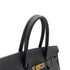 HERMES BIRKIN 35 BLACK ARDENNES HAND BAG 1998 SQUARE B GOLD HARDWARE 90310825 - PURPOSE