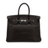 HERMES BIRKIN 35 CHOCOLAT VACHE LIEGEE HAND BAG 2006 SQUARE J PALLADIUM HARDWARE 90311825