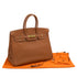 HERMES BIRKIN 35 GOLD TOGO HAND BAG 2002 SQUARE F GOLD HARDWARE 90338874