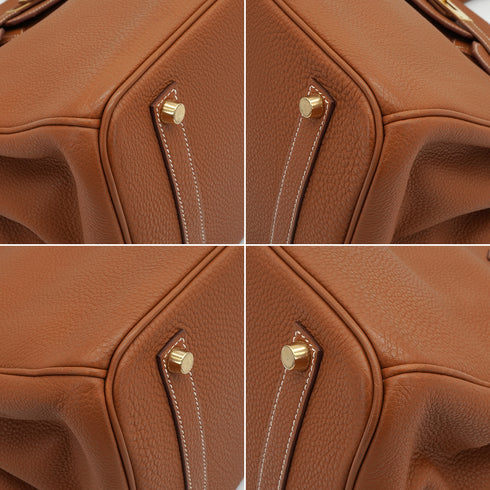 HERMES BIRKIN 35 GOLD TOGO HAND BAG 2002 SQUARE F GOLD HARDWARE 90338874
