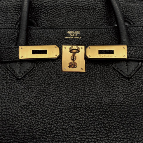 HERMES BIRKIN 40 BLACK TOGO 2010 SQUARE N GOLD HARDWARE 90311829