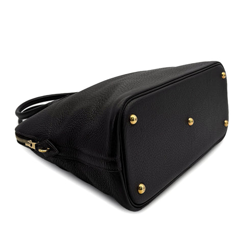 HERMES BOLIDE 35 CHOCOLAT TAURILLON CLEMENCE HAND SHOULDER BAG 2002 SQUARE F GOLD HARDWARE 90310317 - PURPOSE
