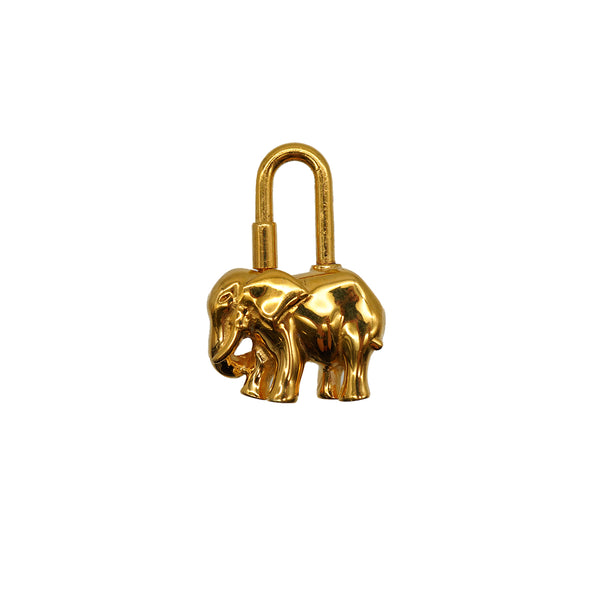 HERMES CADENA CHARM EXOTISME ELEPHANT 1988 GOLD ACCESSORY 90334172