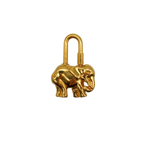 HERMES CADENA CHARM EXOTISME ELEPHANT 1988 GOLD ACCESSORY 90334172
