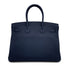HERMES BIRKIN 35 VERSO BLUE NUIT ORANGE POPPY TOGO HAND BAG 2017 A PALLADIUM HARDWARE 90311827