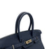 HERMES BIRKIN 35 VERSO BLUE NUIT ORANGE POPPY TOGO HAND BAG 2017 A PALLADIUM HARDWARE 90311827