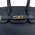 HERMES BIRKIN 35 VERSO BLUE NUIT ORANGE POPPY TOGO HAND BAG 2017 A PALLADIUM HARDWARE 90311827