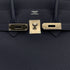 HERMES BIRKIN 35 VERSO BLUE NUIT ORANGE POPPY TOGO HAND BAG 2017 A PALLADIUM HARDWARE 90311827