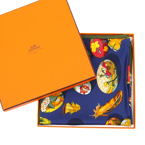 HERMES CARRE 90 COUVEEE D'HERMES SCARF SILK MULTICOLOR GREEN 90343252