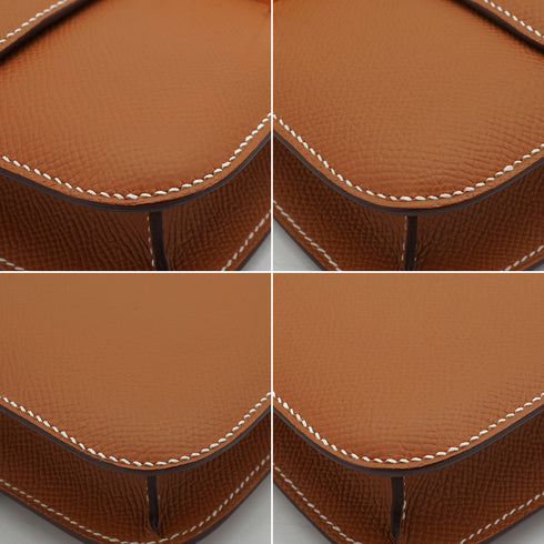 HERMES CONSTANCE ELAN GOLD EPSOM SHOULDER BAG 2025 K STAMP ROSE GOLD HARDWARE 90335784