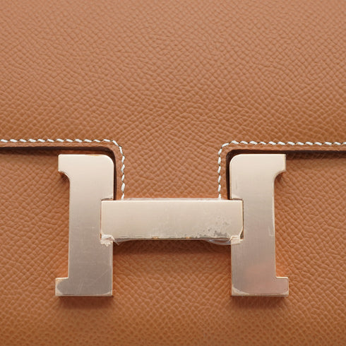 HERMES CONSTANCE ELAN GOLD EPSOM SHOULDER BAG 2025 K STAMP ROSE GOLD HARDWARE 90335784