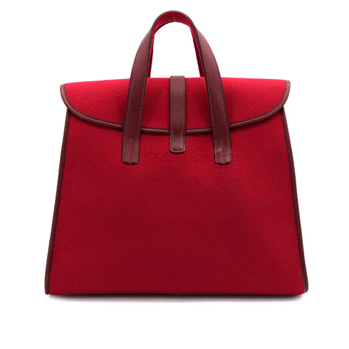 HERMES FEU DOU ROUGE H FEUTRE HAND BAG 2000 SQUARE D 90310325 - PURPOSE