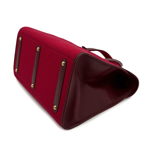 HERMES FEU DOU ROUGE H FEUTRE HAND BAG 2000 SQUARE D 90310325 - PURPOSE