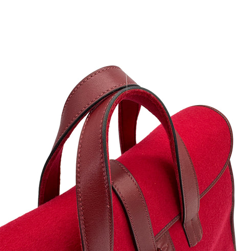 HERMES FEU DOU ROUGE H FEUTRE HAND BAG 2000 SQUARE D 90310325 - PURPOSE