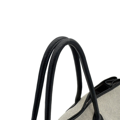 HERMES GARDEN PARTY 36 PM ECRU BLACK TOILE H BUFFLE SKIPPER TOTE BAG SQUARE N 90310338 - PURPOSE