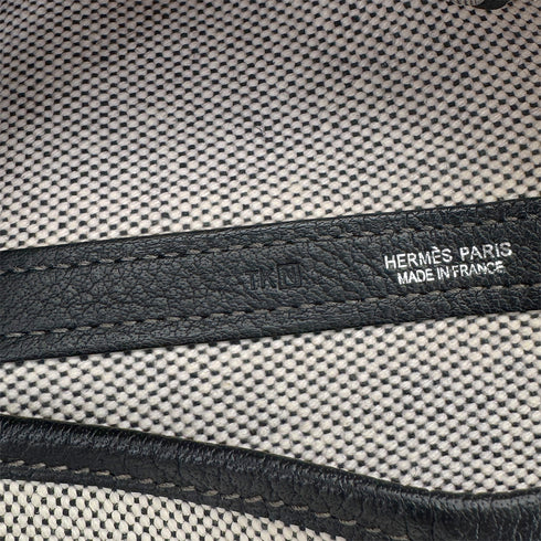 HERMES GARDEN PARTY 36 PM ECRU BLACK TOILE H BUFFLE SKIPPER TOTE BAG SQUARE N 90310338 - PURPOSE
