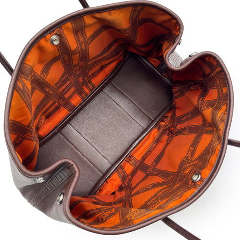HERMES GARDEN PARTY TWILLY TPM HAVANE SWIFT HAND BAG 2009 SQUARE M 90313540