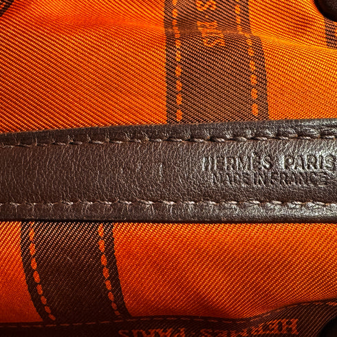 HERMES GARDEN PARTY TWILLY TPM HAVANE SWIFT HAND BAG 2009 SQUARE M 90313540