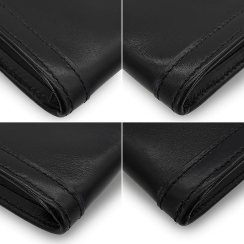 HERMES JIGE PM BLACK BOX CALF CLUTCH BAG 1996 CIRCLE Z 90338350