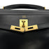 HERMES KELLY 32 RETORNE BLACK BOXCALF HAND BAG 1993 CIRCLE W GOLD HARDWARE 90318194