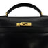 HERMES KELLY 32 RETORNE BLACK BOXCALF HAND BAG 1993 CIRCLE W GOLD HARDWARE 90318194