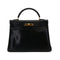 HERMES KELLY 32 RETORNE BLACK BOXCALF HAND BAG 1993 CIRCLE W GOLD HARDWARE 90318194