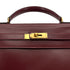 HERMES KELLY 32 SELLIER ROUGE H BOXCALF HAND BAG 1981 CIRCLE K GOLD HARDWARE 90318613