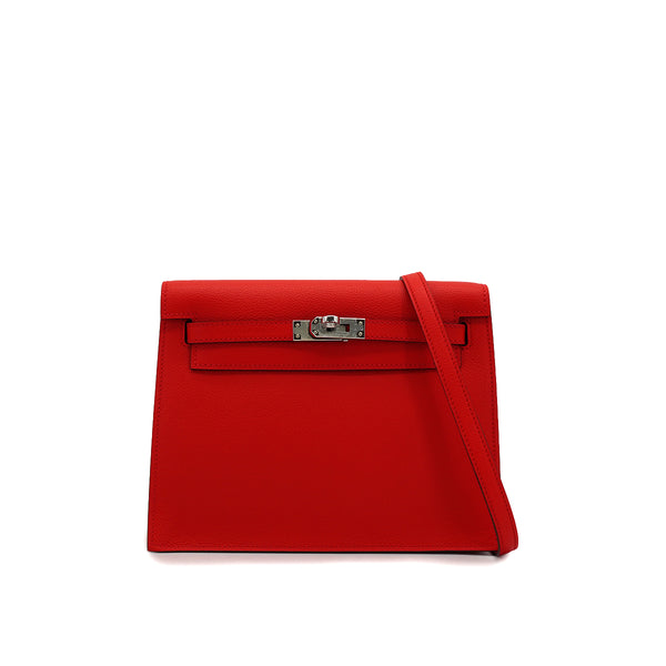 HERMES KELLY DANCE 2 ROUGE RADIEUX EVERCOLOR ショルダーバッグ 2025 K刻印 パラジウム金具 90332567