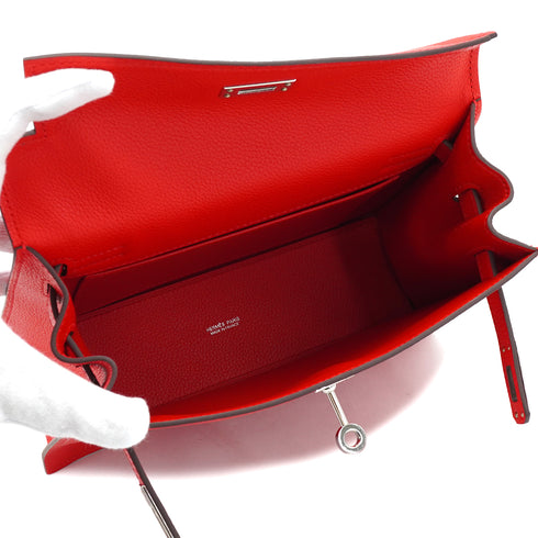 HERMES KELLY DANCE 2 ROUGE RADIEUX EVERCOLOR SHOULDER BAG 2025 K STAMP PALLADIUM HARDWARE 90332567