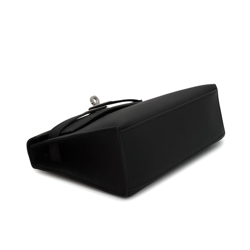 HERMES KELLY POCHETTE SELLIER BLACK VEAU SWIFT HAND BAG 2026 G STAMP PALLADIUM HARDWARE 90331394