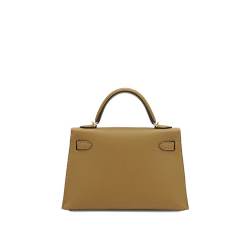 HERMES KELLY MINI 2 POUSSIERE MADAME SHOULDER BAG 2026 G STAMP PERMABRASS GOLD HARDWARE 90335776