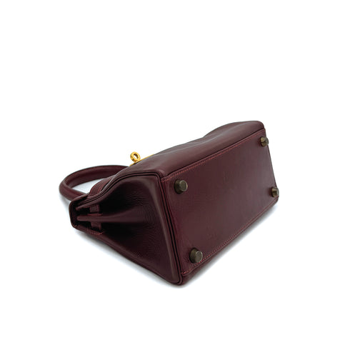 HERMES MINI KELLY 20 RETOURNE ROUGE H VEAU GULLIVER HAND SHOULDER BAG 1991 CIRCLE U GOLD HARDWARE 90311262 - PURPOSE