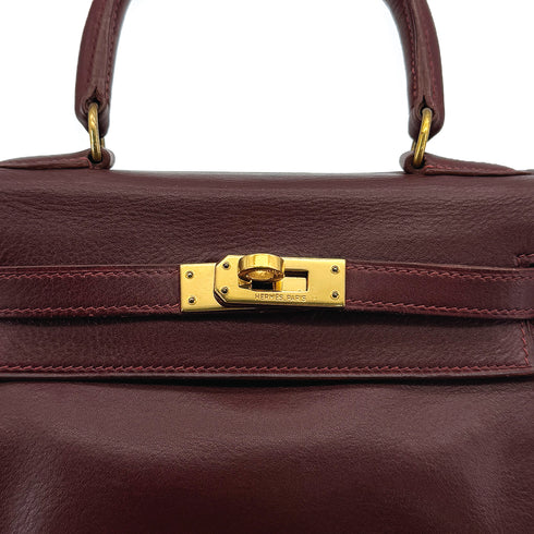 HERMES MINI KELLY 20 RETOURNE ROUGE H VEAU GULLIVER HAND SHOULDER BAG 1991 CIRCLE U GOLD HARDWARE 90311262 - PURPOSE