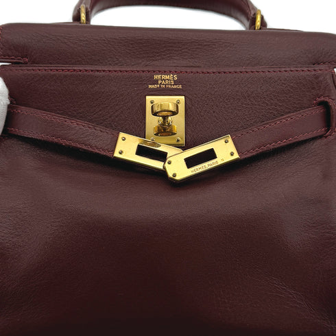 HERMES MINI KELLY 20 RETOURNE ROUGE H VEAU GULLIVER HAND SHOULDER BAG 1991 CIRCLE U GOLD HARDWARE 90311262 - PURPOSE
