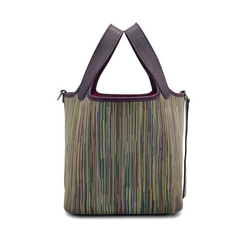 HERMES PICOTIN 18 PM MULTICOLOR VIBRATO VEAU SWIFT 2014 SQUARE R PALLADIUM HARDWARE 90318393