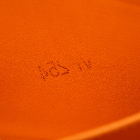 HERMES PLUME ELAN 28 ORANGE CHEVRE HAND BAG 2005 SQUARE I PALLADIUM HARDWARE 90335827
