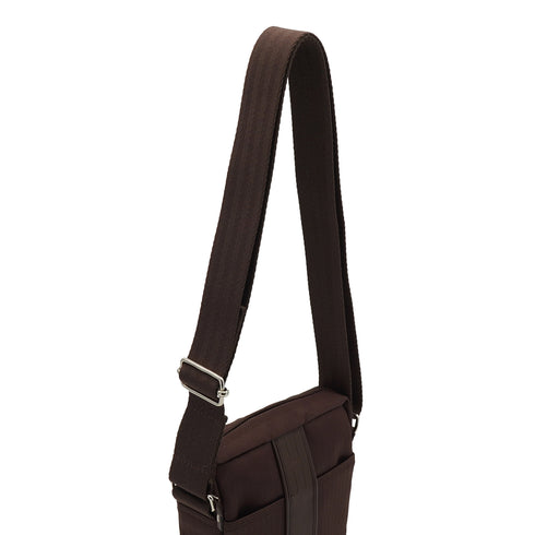 HERMES ACAPULCO BANDOULIERE PM HAVANE TOILE CHEVRON SHOULDER BAG PALLADIUM HARDWARE 90332966
