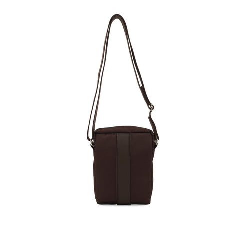 HERMES ACAPULCO BANDOULIERE PM HAVANE TOILE CHEVRON SHOULDER BAG PALLADIUM HARDWARE 90332966