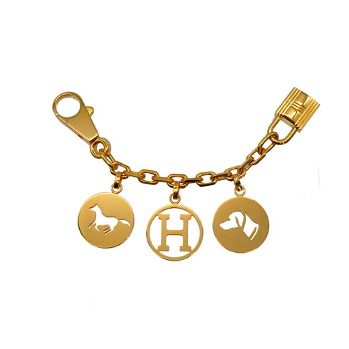 HERMES BAG CHARM AMULETTES 4 BRELOQUE GOLD HARDWARE 90341159