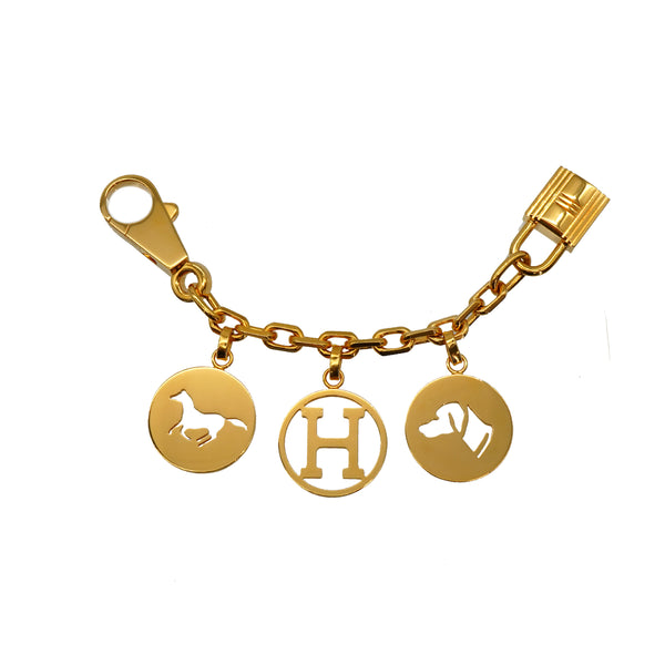 HERMES BAG CHARM AMULETTES 4 BRELOQUE GOLD HARDWARE 90341159