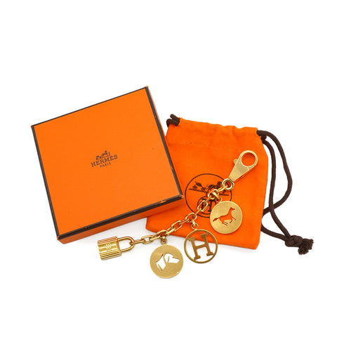 HERMES BAG CHARM AMULETTES 4 BRELOQUE GOLD HARDWARE 90348508
