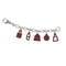 HERMES BAG CHARM AMULETTES 5 BORDEAUX VEAU BARENIA PALLADIUM HARDWARE 90343458