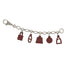 HERMES BAG CHARM AMULETTES 5 BORDEAUX VEAU BARENIA PALLADIUM HARDWARE 90343458