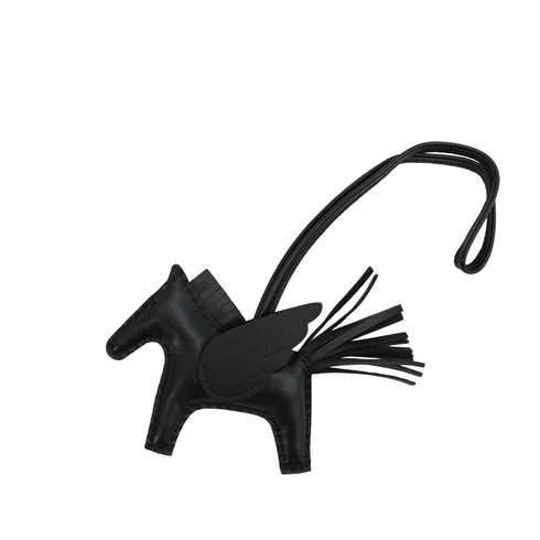 HERMES BAG CHARM PEGASUS PM SO BLACK 2025 K STAMP AGNEAU MILO VEAU SWIFT 90344395