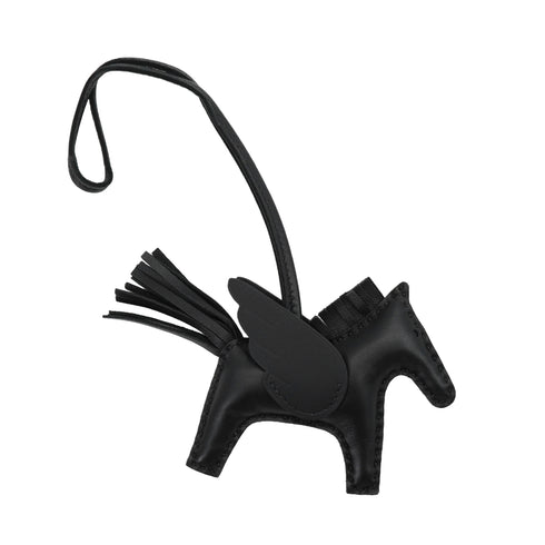 HERMES BAG CHARM PEGASUS PM SO BLACK 2025 K STAMP AGNEAU MILO VEAU SWIFT 90344395