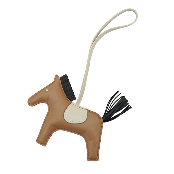 HERMES BAG CHARM RODEO MM CHAI BLACK CLAIE MILO 2021 Z STAMP 90335613