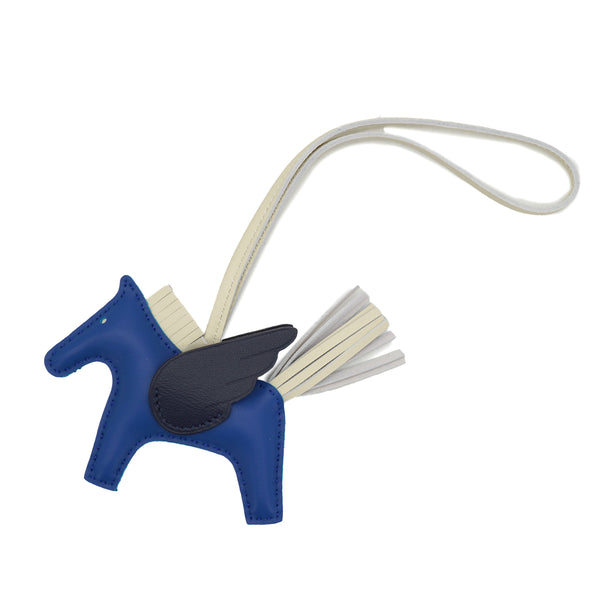 HERMES BAG CHARM RODEO PEGASUS PM BLUE FRANCE BLUE NUIT CRAIE 2024 W STAMP AGNEAU MILO 90328125