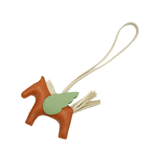 HERMES BAG CHARM RODEO PEGASUS PM GOLD CRAIE VERT CRIQUET 2023 B STAMP 90341464